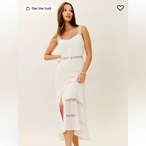 Reformation Dresses & Skirts - New Reformation Wynton Lace Midi Dress in Ivory